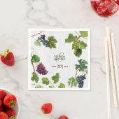 ブドウ地中海のヴィンヤードギリ結婚シア島 スタンダードカクテルナプキン (インサイチュ)