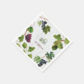 ブドウ地中海のヴィンヤードギリ結婚シア島 スタンダードカクテルナプキン (角)