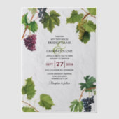 ブドウ地中海のヴィンヤードギリ結婚シア島 ベラム紙招待状 (正面)