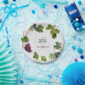 ブドウ地中海のヴィンヤードギリ結婚シア島 ペーパープレート (パーティー)