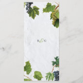 ブドウ地中海のヴィンヤードギリ結婚シア島 メニュー (裏面)