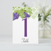 ブドウ庭園の結婚式表の番号 招待状 (スタンド正面)