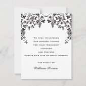 ブドウ悔やみや弔慰ノートカード 出欠カード (正面)