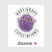 ブドウ期待の実前向きプリンを持つ シール (シート)