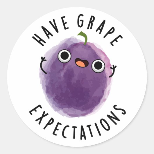 ブドウ期待の実前向きプリンを持つ ラウンドシール (正面)