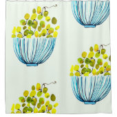 ブドウ水彩アートフルーツ シャワーカーテン (正面)