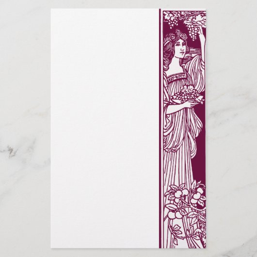 ブドウ狩り 便箋 (正面)