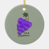 ブドウ畑に満ちている セラミックオーナメント (正面)