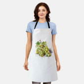 ブドウ畑の水彩ブドウ エプロン (着用した状態)