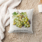 ブドウ畑の水色のブドウカスタム、 クッション (ブランケット)