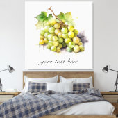 ブドウ畑の水色ブドウ、カスタム キャンバスプリント (インサイチュ (寝室))