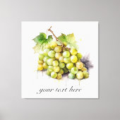 ブドウ畑の水色ブドウ、カスタム キャンバスプリント (正面)