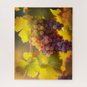 ブドウ畑の美しい陽光 ジグソーパズル (縦)