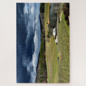 ブドウ畑の背景 ジグソーパズル (縦)