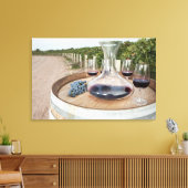 ブドウ畑の赤ワイン キャンバスプリント (インサイチュ (リビング))