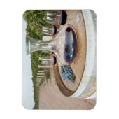 ブドウ畑の赤ワイン マグネット (縦)