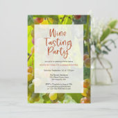 ブドウ畑をテーマにしたワインのテイスティングパーティー 招待状 (スタンド正面)