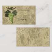 ブドウ畑エレガントなウェディングテーブルシーティングカード プレイスカード (正面/裏面)