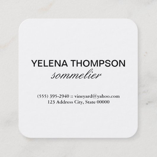 ブドウ畑ヴィンテージ スクエア名刺 (裏面)