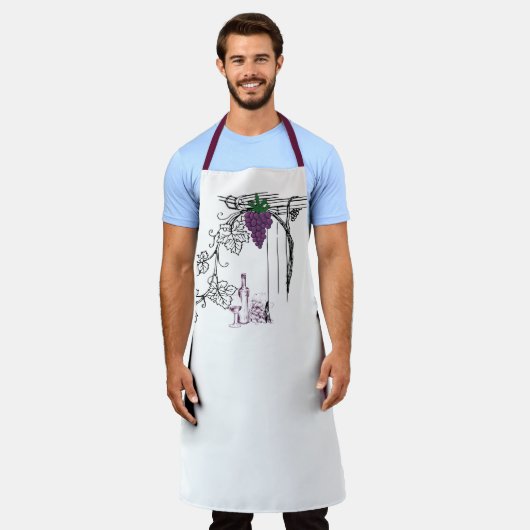 ブドウ畑 エプロン (着用した状態)