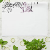 ブドウ畑 キッチンタオル (折り畳み)