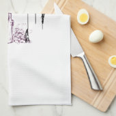 ブドウ畑 キッチンタオル (四つ折り)