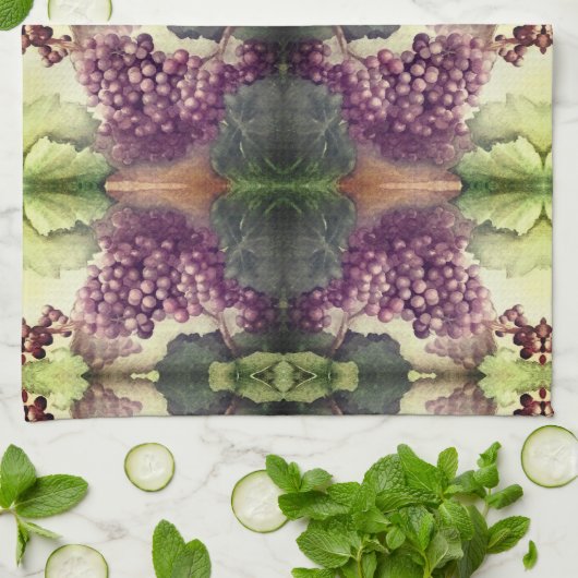 ブドウ畑 キッチンタオル (折り畳み)