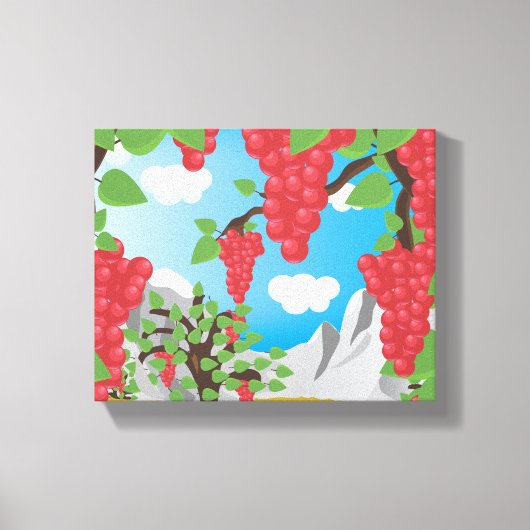 ブドウ畑 キャンバスプリント (正面)