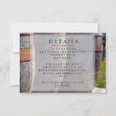 ブドウ畑&ラスティック ワインバー 結婚式の詳細 招待状 (正面)