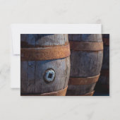 ブドウ畑&ラスティック ワインバー 結婚式の詳細 招待状 (裏面)