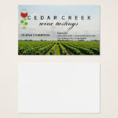 ブドウ畑 |ワイングラスつる植物ロゴ (正面&裏面)