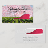 ブドウ畑 |ワインボトル |ぶどう 名刺 (正面/裏面)