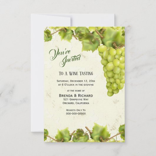ブドウ畑 招待状 (正面)