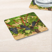 ブドウ紙コースター スクエアペーパーコースター (アングル)