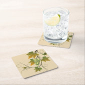 ブドウ紙コースター スクエアペーパーコースター (インサイチュ)