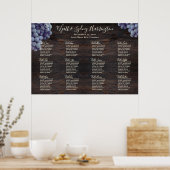 ブドウ結婚園の葡萄ダークウッドのシーティングチャート ポスター (キッチン)