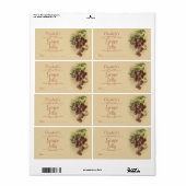 ブドウ缶詰ラベル ラベル (フルシート)