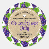 ブドウ缶詰瓶ラベル ラウンドシール (正面)