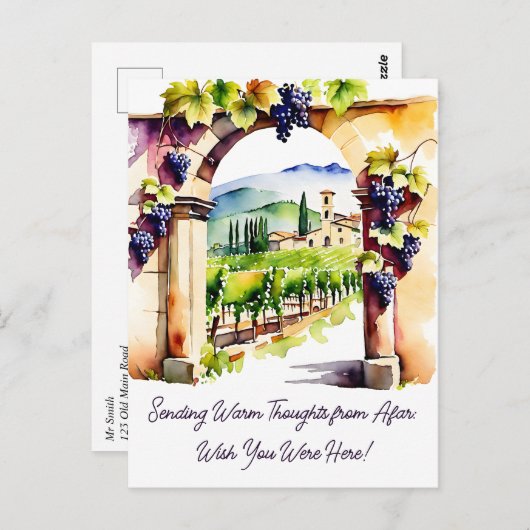 ブドウ考え園の水の色 ポストカード (正面/裏面)