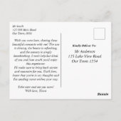 ブドウ考え園の水の色 ポストカード (裏面)