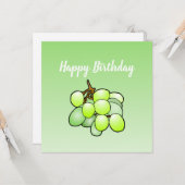 ブドウ誕生日カード カード (正面/裏面インサイチュ)