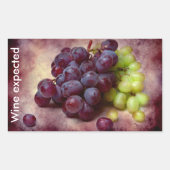 ブドウ赤と緑の長方形シール 長方形シール (正面)