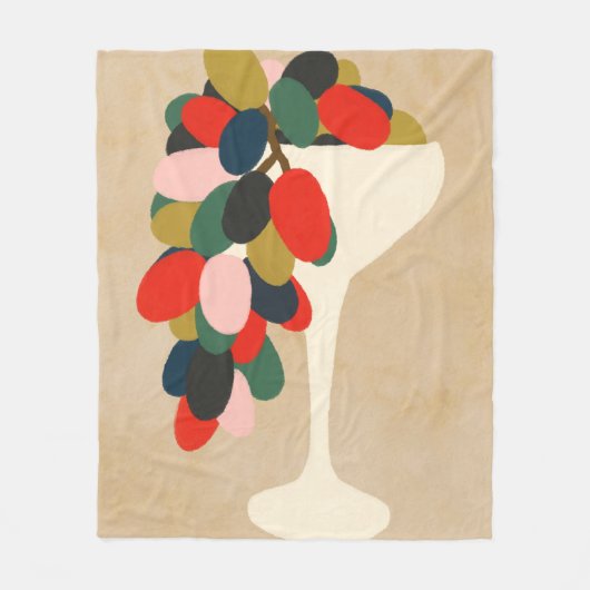 ブドウ配列 フリースブランケット (正面)