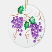 ブドウ酒用ブドウのオーナメント セラミックオーナメント (左)