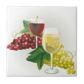 ブドウ酒用ブドウのプリントのタイル タイル (正面)