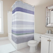 「ブドウ」の紫色および灰色の抽象美術 シャワーカーテン (インサイチュ)