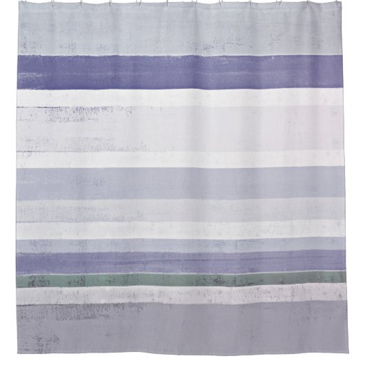 「ブドウ」の紫色および灰色の抽象美術 シャワーカーテン (正面)