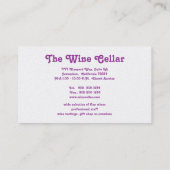 「ブドウ・ブドウ・フェンス」（写真） カスタマイズ可能 名刺 (裏面)