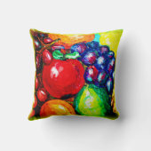 ブドウ、ライム、オレンジ、アップルフルーツ。買今 クッション (裏面)