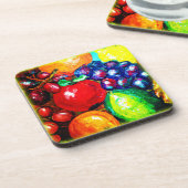 ブドウ、ライム、オレンジ、アップルフルーツ。買今 コースター (左側)